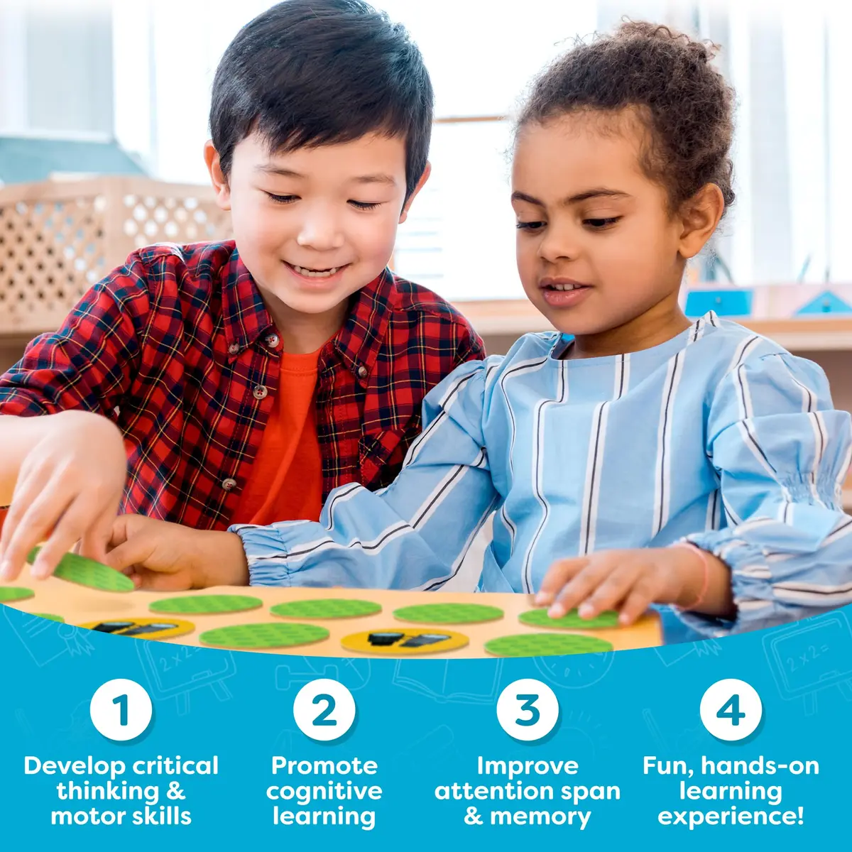 Momo & Nashi Matching Memory Game for Kids Ages 4-8 | Summer Camp Theme, 32 Large Cards - view 3
