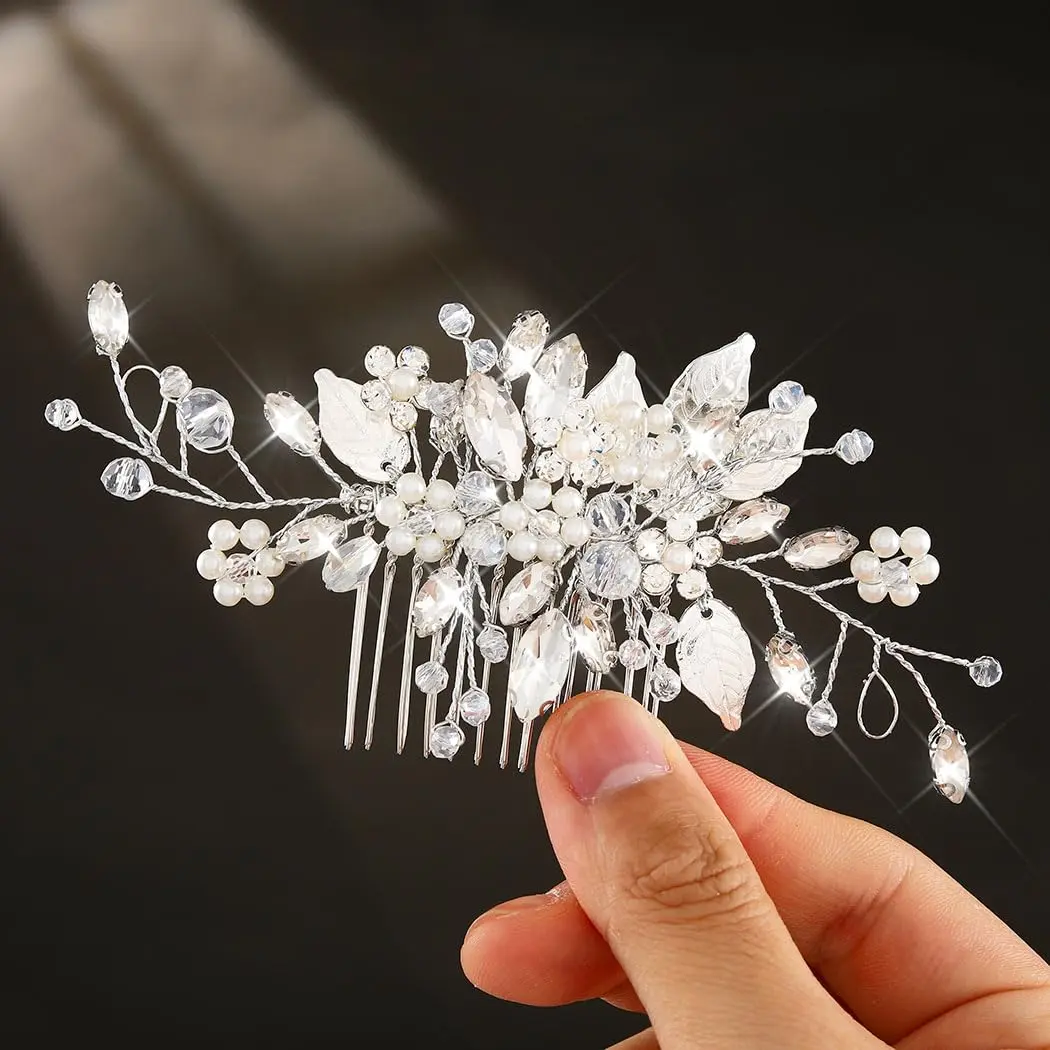 JEAIRTS Bridal Pearl Hair Comb | Elegant Wedding Hair Accessory for Women - main product image