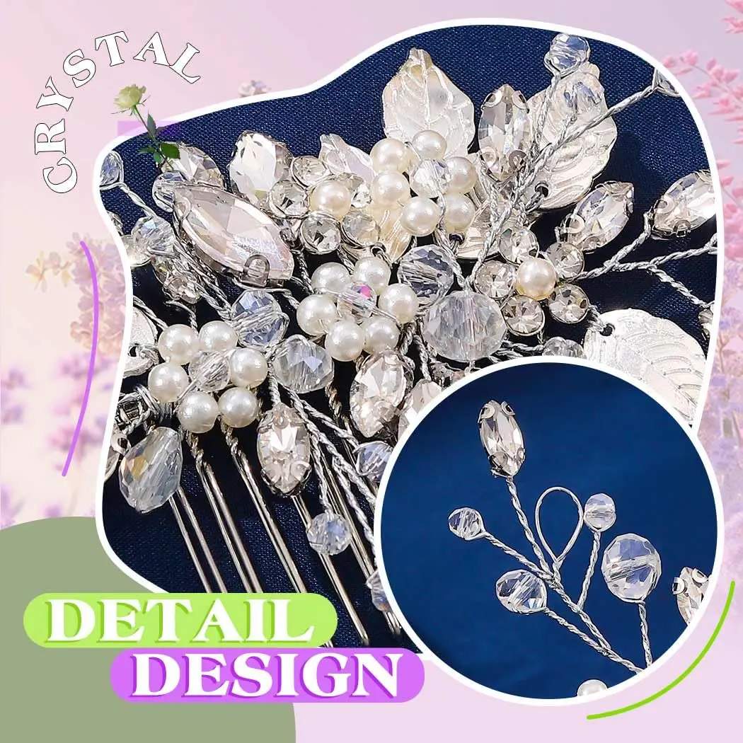 JEAIRTS Bridal Pearl Hair Comb | Elegant Wedding Hair Accessory for Women - view 7
