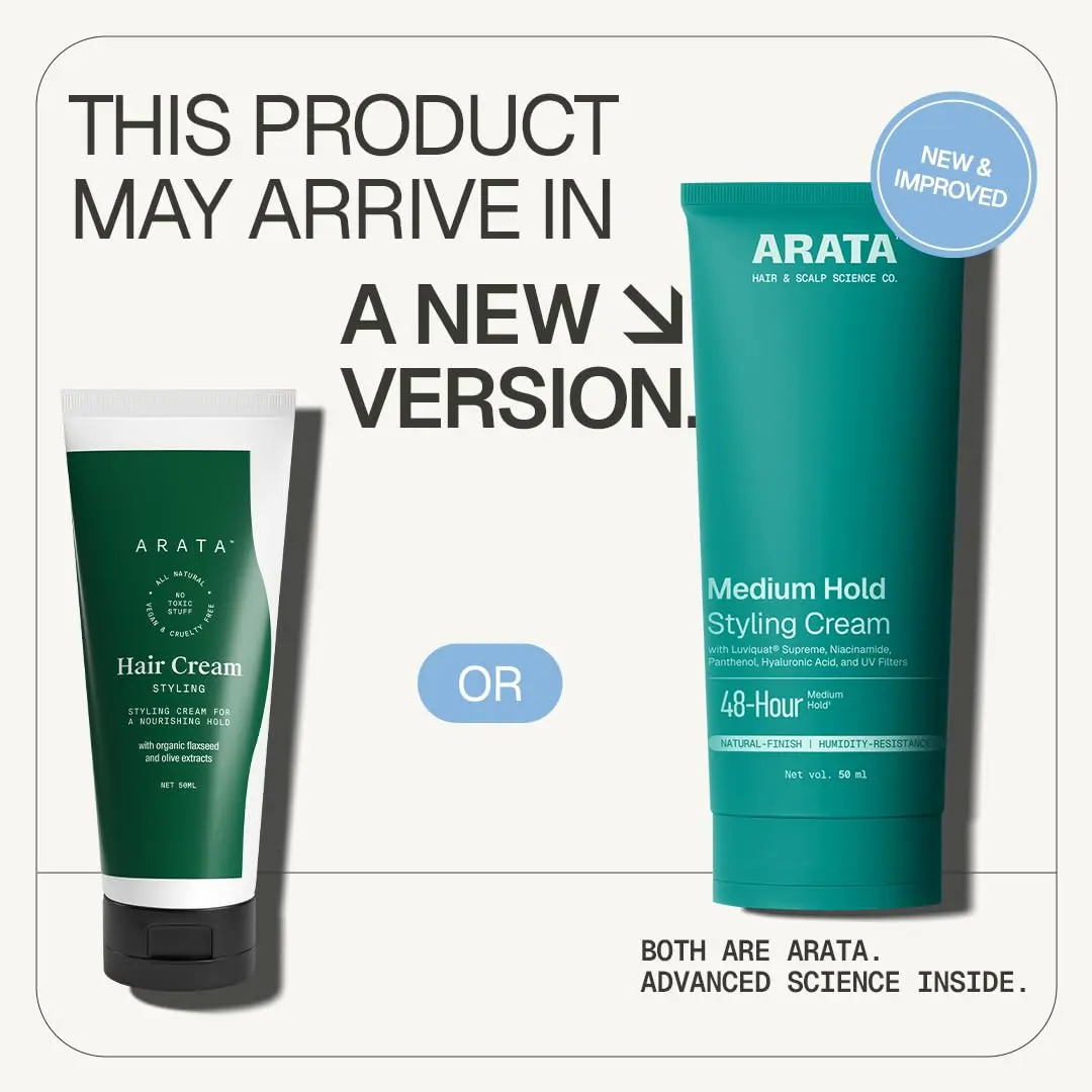 Arata Natural Styling & Hold Hair Cream 50ml (1.7 Fl Oz) | Soft-Hold Matte Look, Vegan & Cruelty-Free - view 2