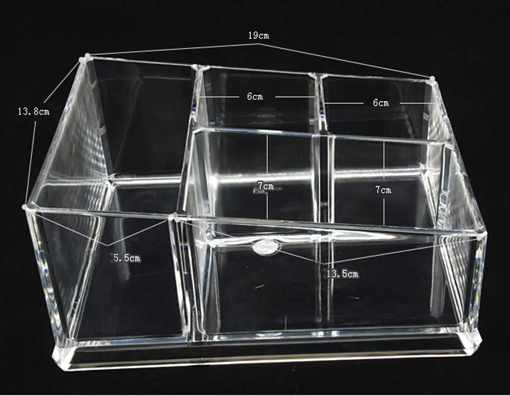 Yakri Acrylic Tea Bags Caddy Organizer, 4 Compartments | Elegant Acrylic Storage for Tea & Coffee (19.5x14.4x8.5cm) - view 5