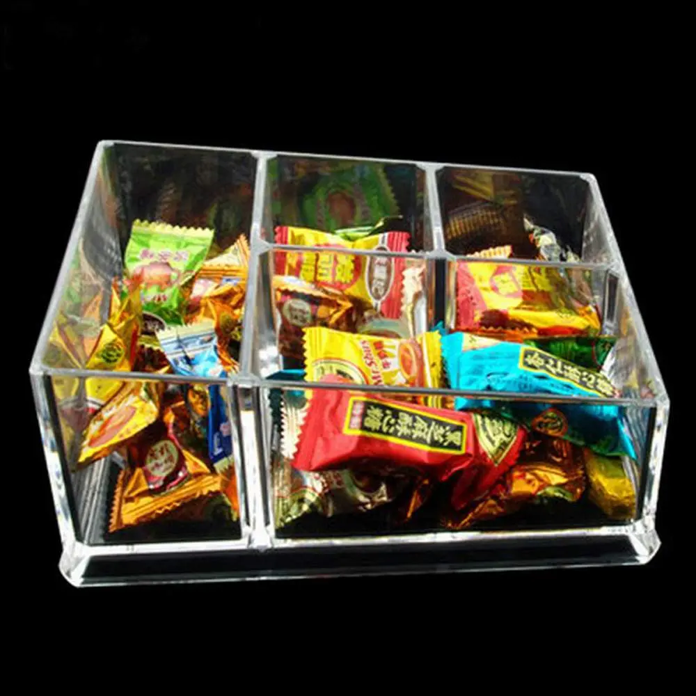 Yakri Acrylic Tea Bags Caddy Organizer, 4 Compartments | Elegant Acrylic Storage for Tea & Coffee (19.5x14.4x8.5cm) - view 4