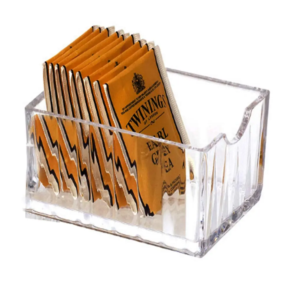 Yakri Acrylic Tea Bags Caddy Organizer, Small Packets, Sweeteners | Elegant Acrylic Chest for Tea & Coffee Storage - main product image