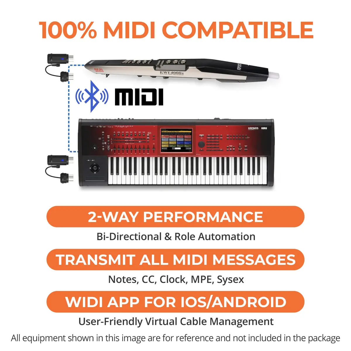 CME WIDI Master Premium Bluetooth MIDI Adapter 32mm (1.26in) | Ultra Low Latency 3ms - view 6