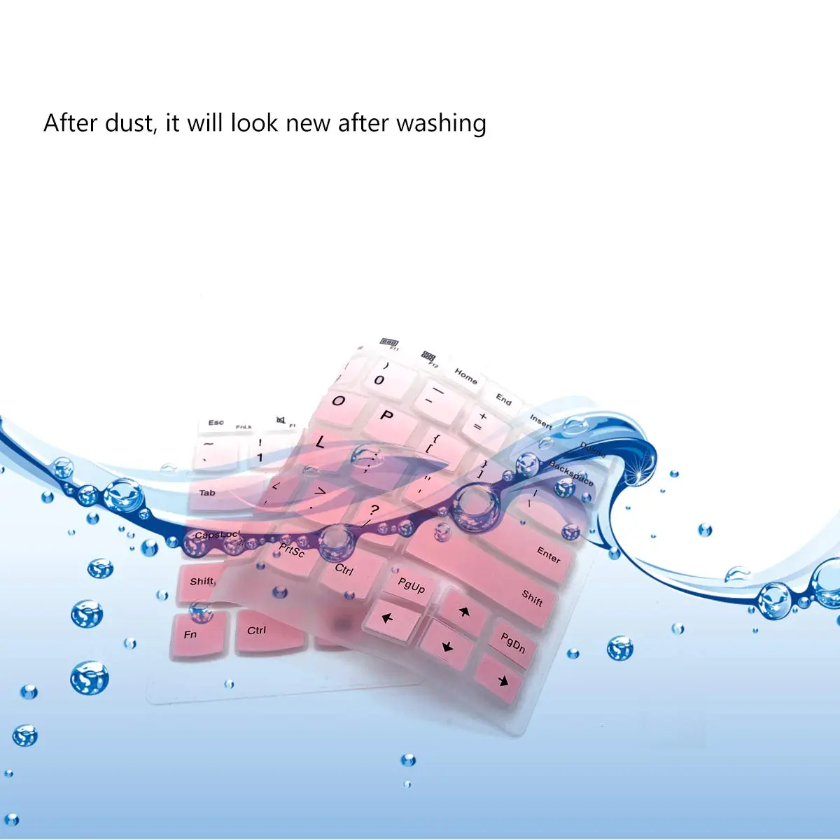 i-Tensodo OmbrePink+Clear 2-Pack Silicone Keyboard Cover for 14" Thinkpads | US Layout - view 6