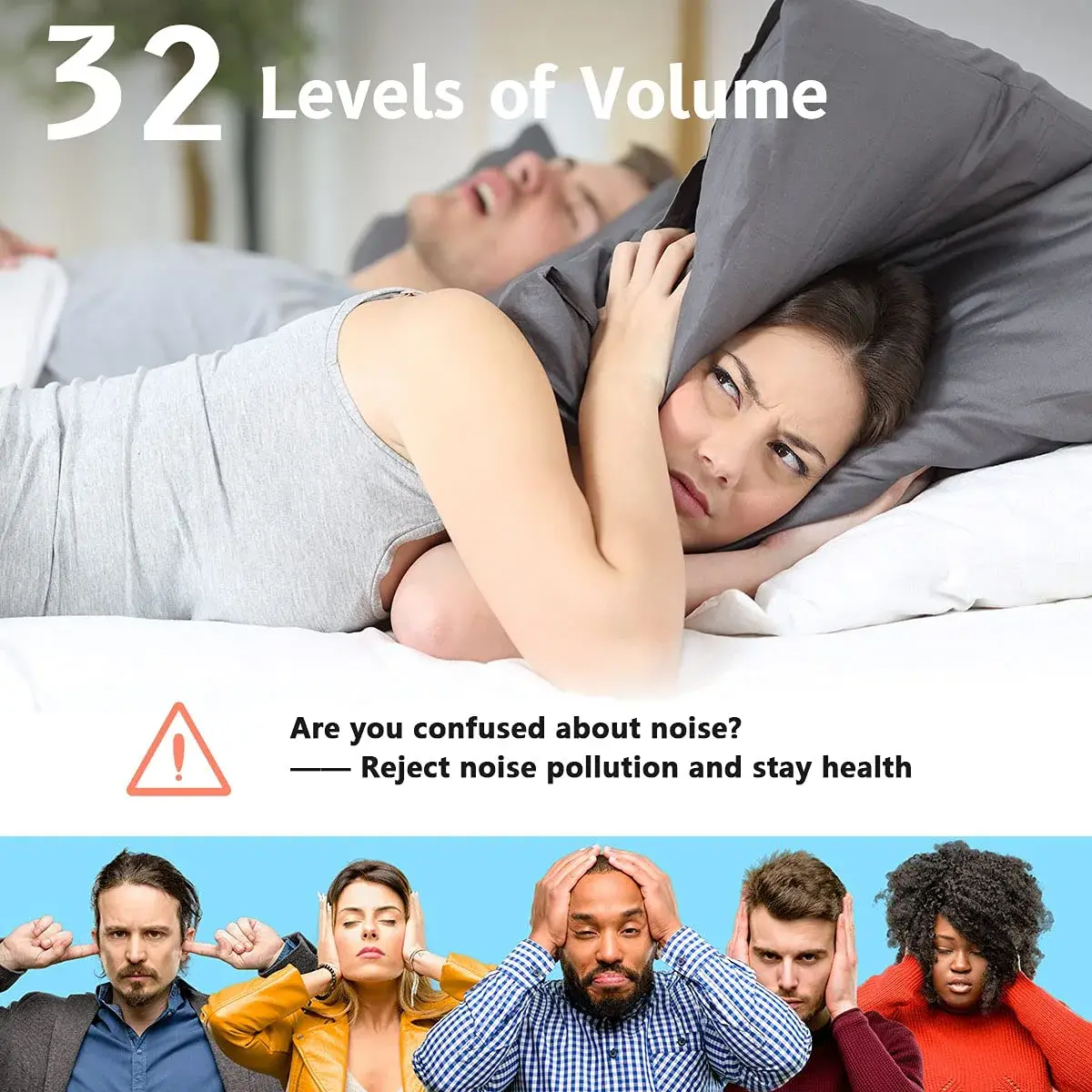 Easysleep White Noise Machine with 25 Sounds & 12 Color Night Lights | 100-240V Compatible - view 5