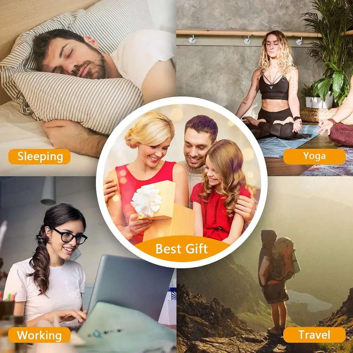 Easysleep White Noise Machine with 25 Sounds & 12 Color Night Lights | 100-240V Compatible - view 7
