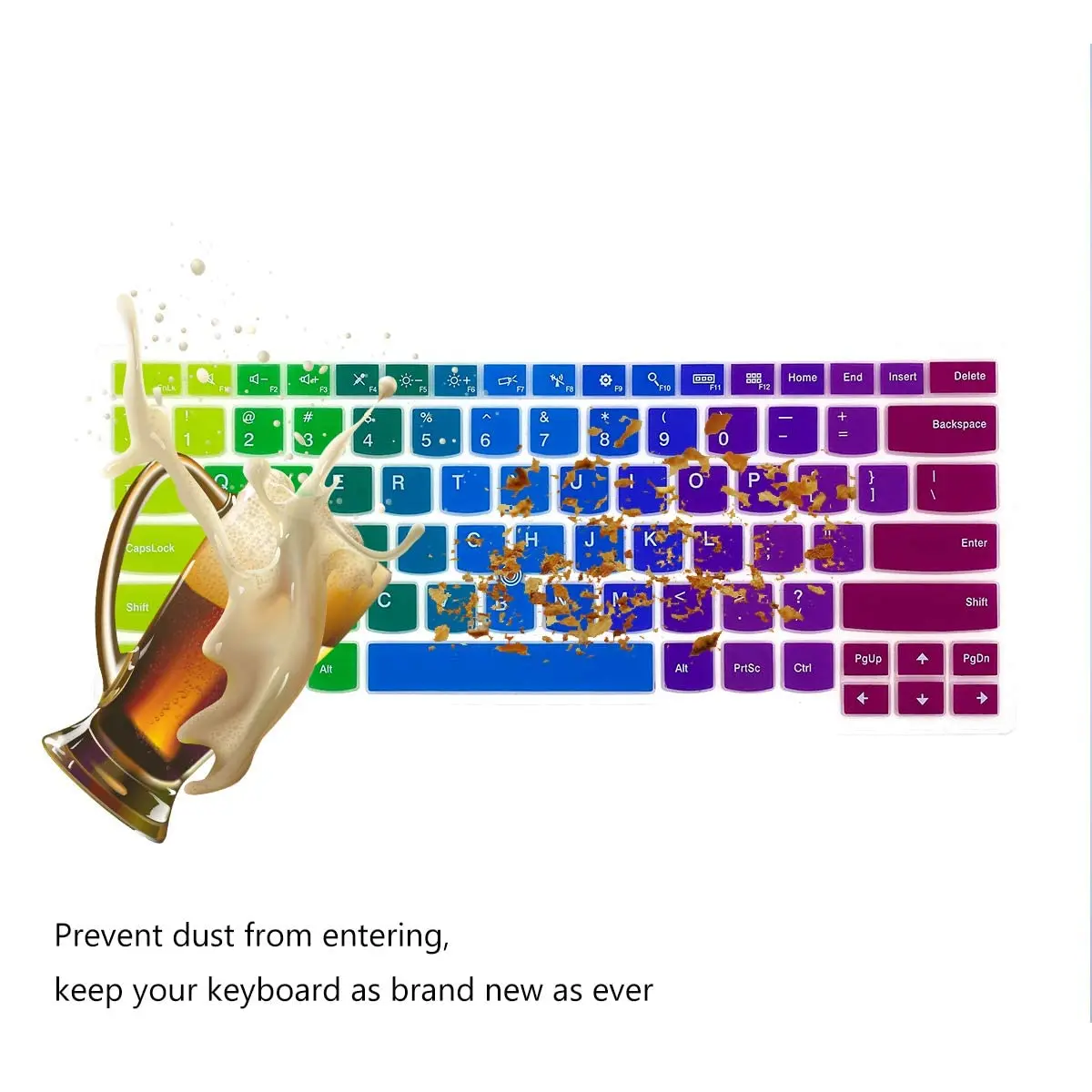 i-Tensodo 2 Pack Keyboard Cover for Lenovo Thinkpad X1 Carbon 14" 5th/6th/7th Gen, ThinkPad X1 Yoga Gen 3/4/5, T14 14" | US Layout Silicone Protector - view 4