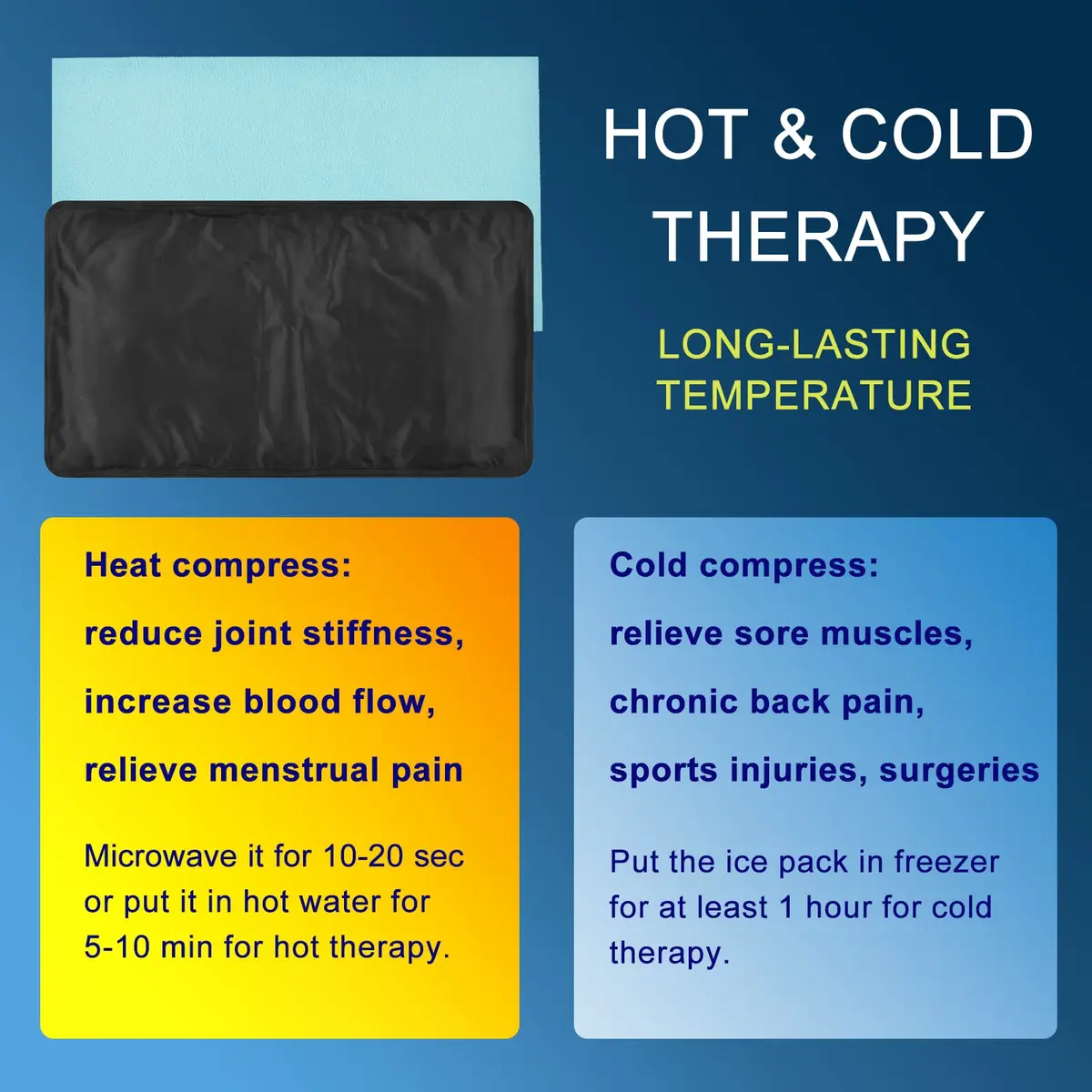 Tutmyrea Gel Soft Flexible Ice Packs for Injuries | Extra Large 12x21 Inch Cold Pack for Back & Body Relief - view 5