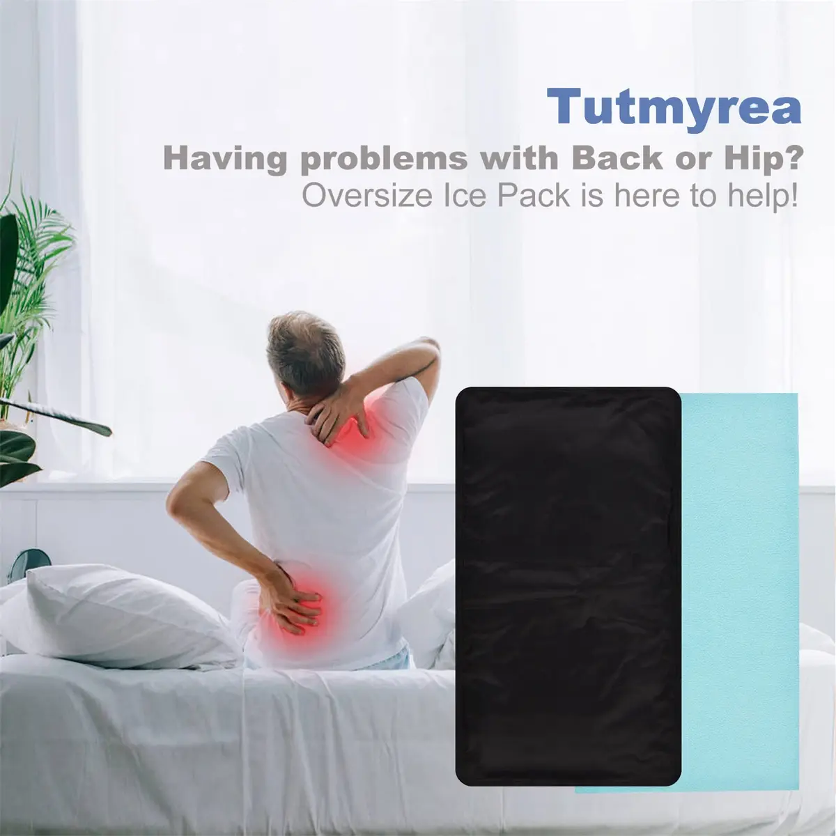 Tutmyrea Gel Soft Flexible Ice Packs for Injuries | Extra Large 12x21 Inch Cold Pack for Back & Body Relief - view 7