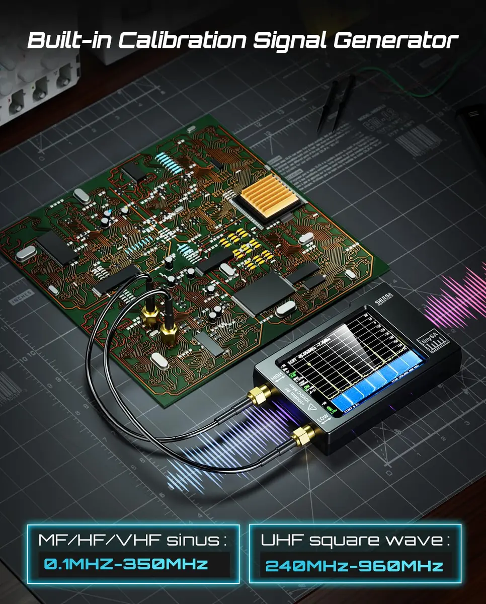 Seesii TinySA Spectrum Analyzer 0.1-960MHz | Portable RF Measurement & Signal Generator - view 7