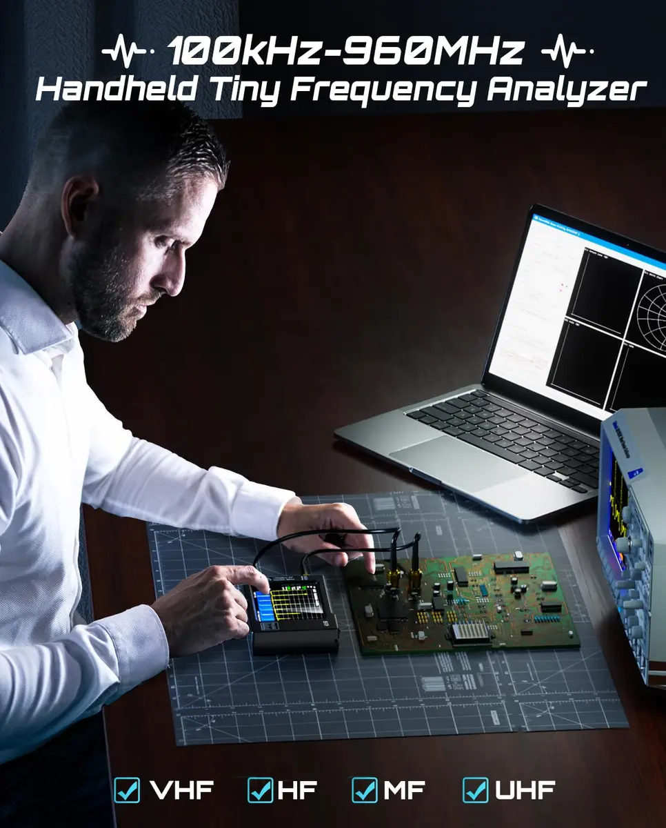 Seesii TinySA Spectrum Analyzer 0.1-960MHz | Portable RF Measurement & Signal Generator - view 3