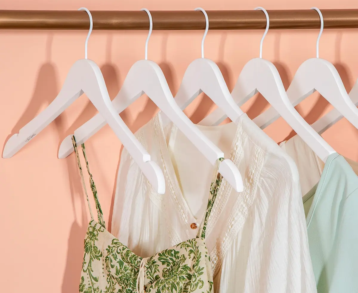 TOPIA HANGER Wooden Hangers 18 Pack | Premium Bride Hanger for Wedding Dress, White Wood Suit Coat Hanger with 360°Swivel White Hook - view 4