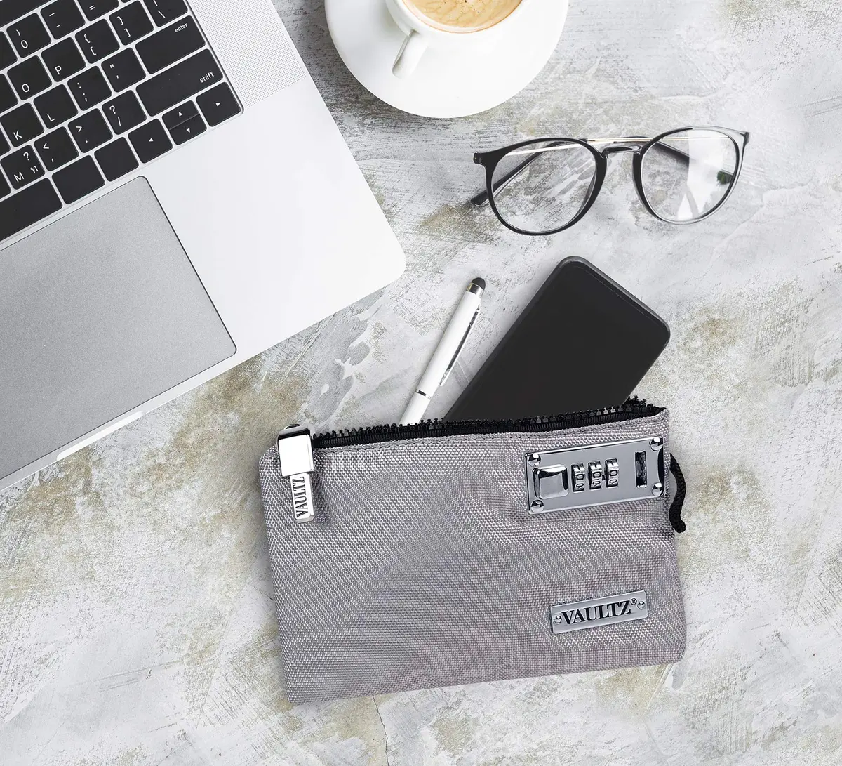 Vaultz Money Bag with Lock - 5 x 8 Inches | Secure Locking Accessories Pouch for Cash & Valuables - view 5