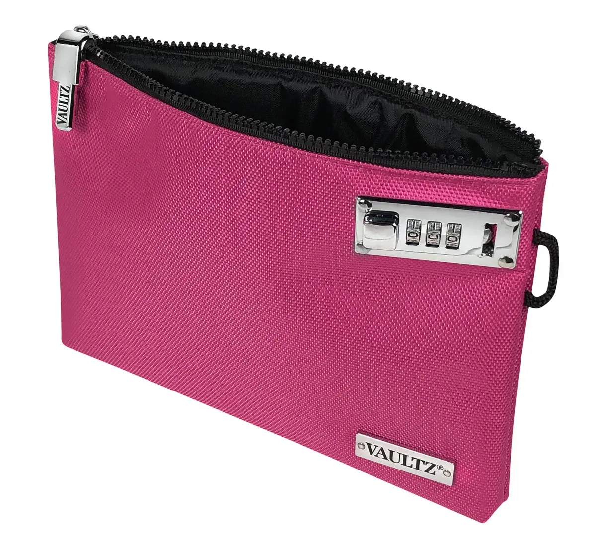 Vaultz Pink Locking Accessories Pouch, Zippered Storage, 7x10 Inches | Secure Valuables with Patented Lock - view 3