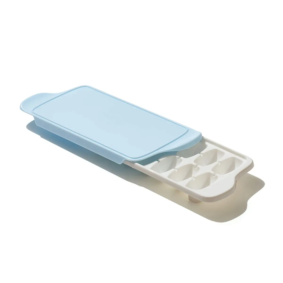 OXO Good Grips Flexible Ice Cube Tray with Lid - 2 Pack, Blue & White | Easy Release Rounded Cubes - view 8