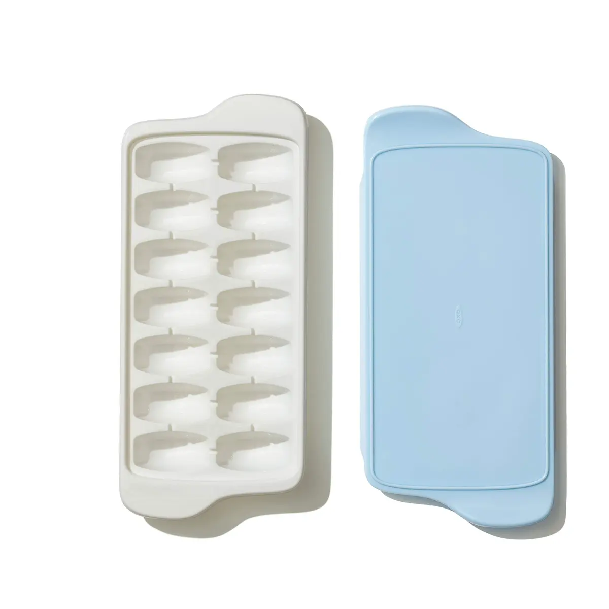OXO Good Grips Flexible Ice Cube Tray with Lid - 2 Pack, Blue & White | Easy Release Rounded Cubes - view 9