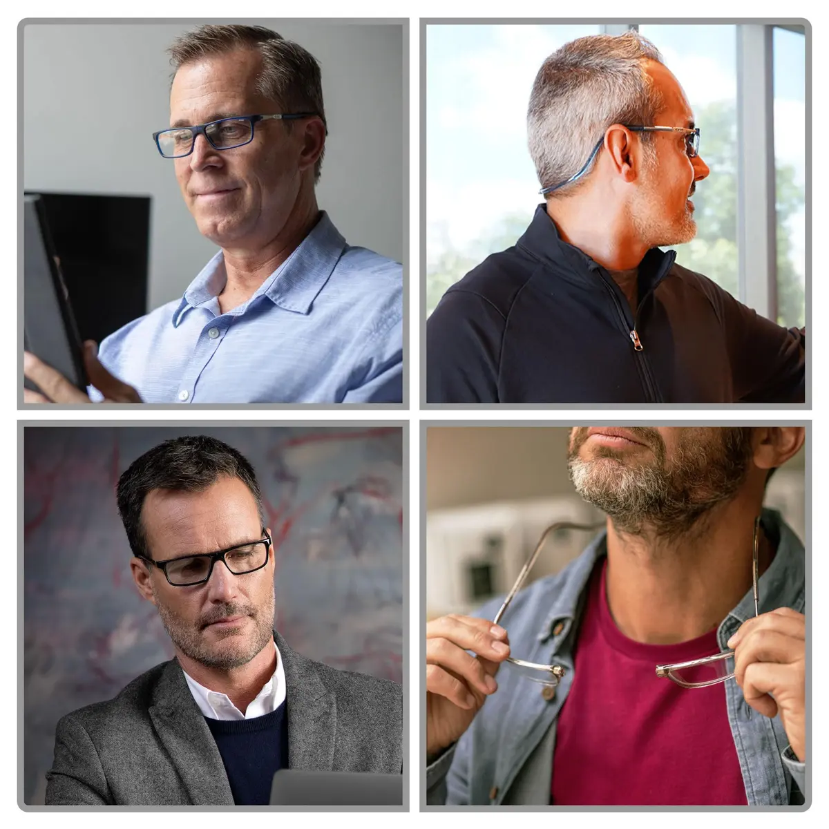 Clic Magnetic Reading Glasses - Executive XL (XL-XXL) - Rigid Headband | Neck Hanging, Durable, Adjustable Fit, Tortoise, +1.25 - view 4