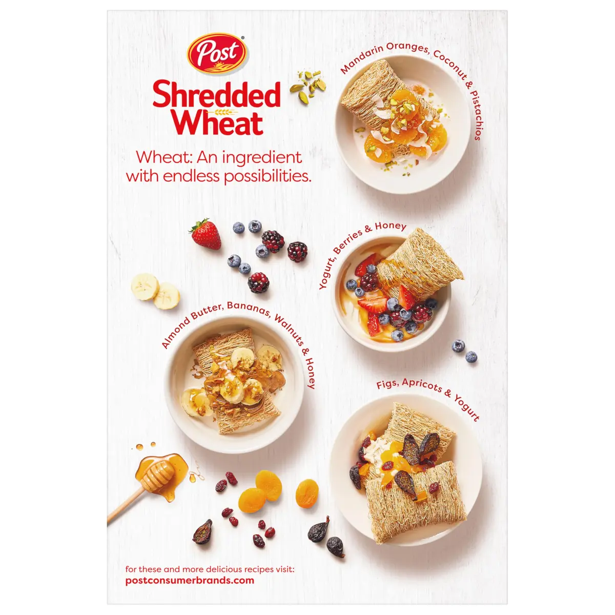 Post Shredded Wheat Big Biscuit Whole Grain Breakfast Cereal 425g (15 oz) | High Fiber, Non-GMO - view 6