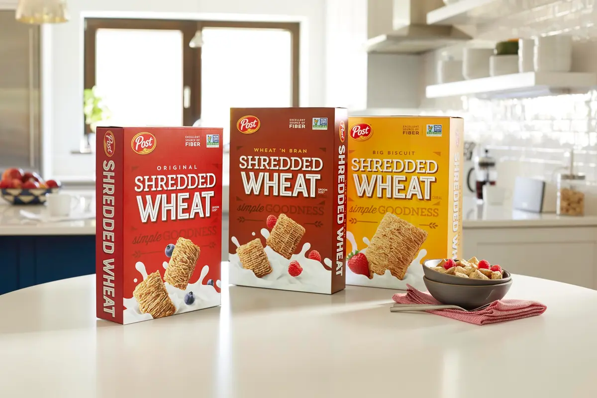 Post Shredded Wheat Big Biscuit Whole Grain Breakfast Cereal 425g (15 oz) | High Fiber, Non-GMO - view 3