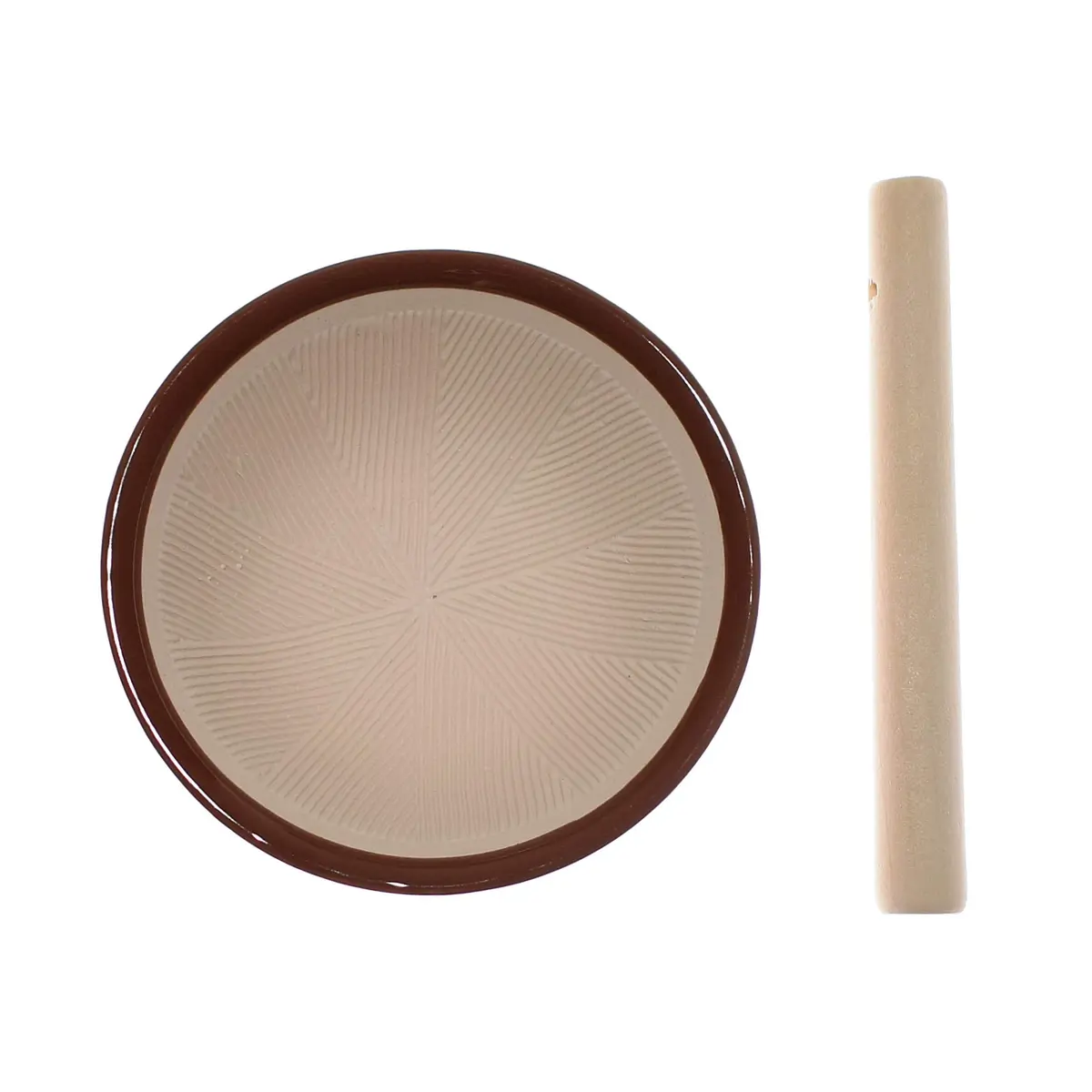 Konatu Ceramic Suribachi Mortar and Pestle Set with Maple Pestle, 10.2 cm (4 inch) Diameter | Traditional Japanese Cookware for Herbs & Spices - view 3