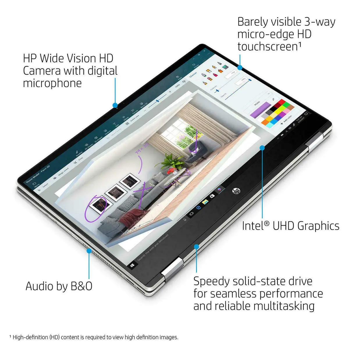 HP Pavilion 15.6" 2-in-1 Convertible HD Touchscreen Laptop |Intel Core i5-10210U|8GB DDR4|512GB SSD - view 5