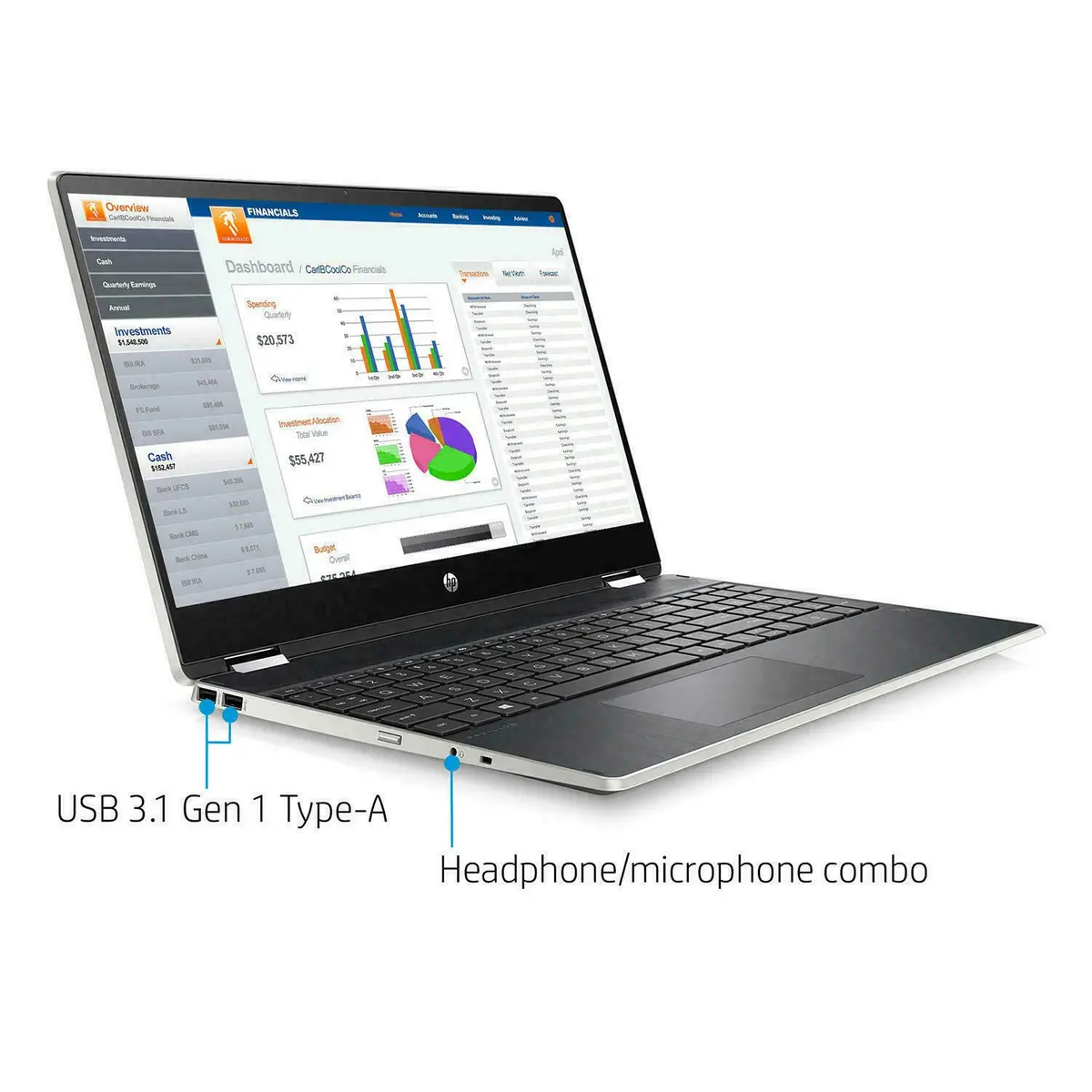 HP Pavilion 15.6" 2-in-1 Convertible HD Touchscreen Laptop |Intel Core i5-10210U|8GB DDR4|512GB SSD - view 3
