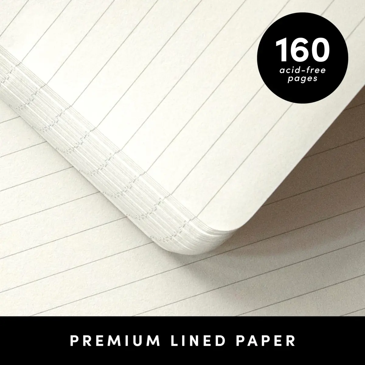 PAPERAGE Lined Journal Notebook, Hardcover, 5.6"x8", 160 Pages College Ruled | Premium Vegan Leather Notebook for Writing & Note Taking - view 4