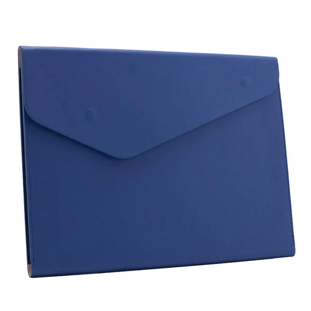 enyuwlcm PU Leather A4 File Folder Waterproof Document Holder Blue | Elegant & Large Capacity - main product image