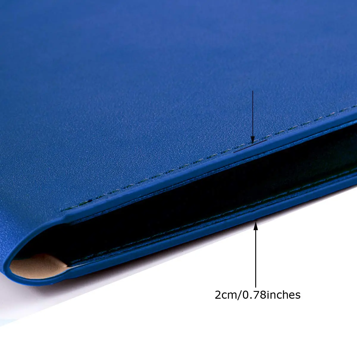 enyuwlcm PU Leather A4 File Folder Waterproof Document Holder Blue | Elegant & Large Capacity - view 4