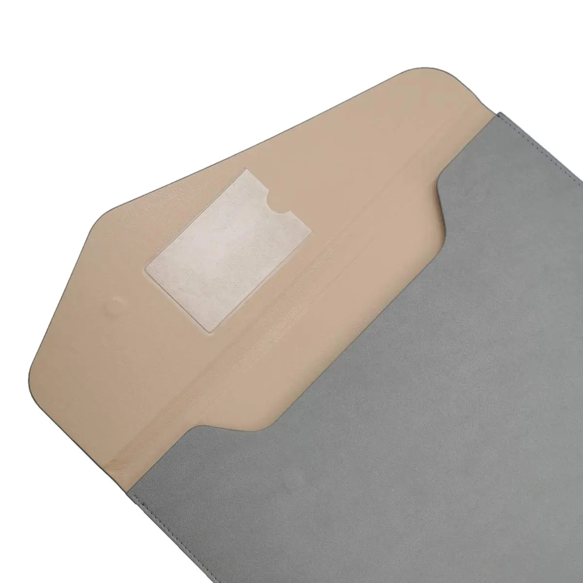 enyuwlcm PU Leather A4 File Folder Waterproof Document Holder Gray | Elegant & Large Capacity - view 5