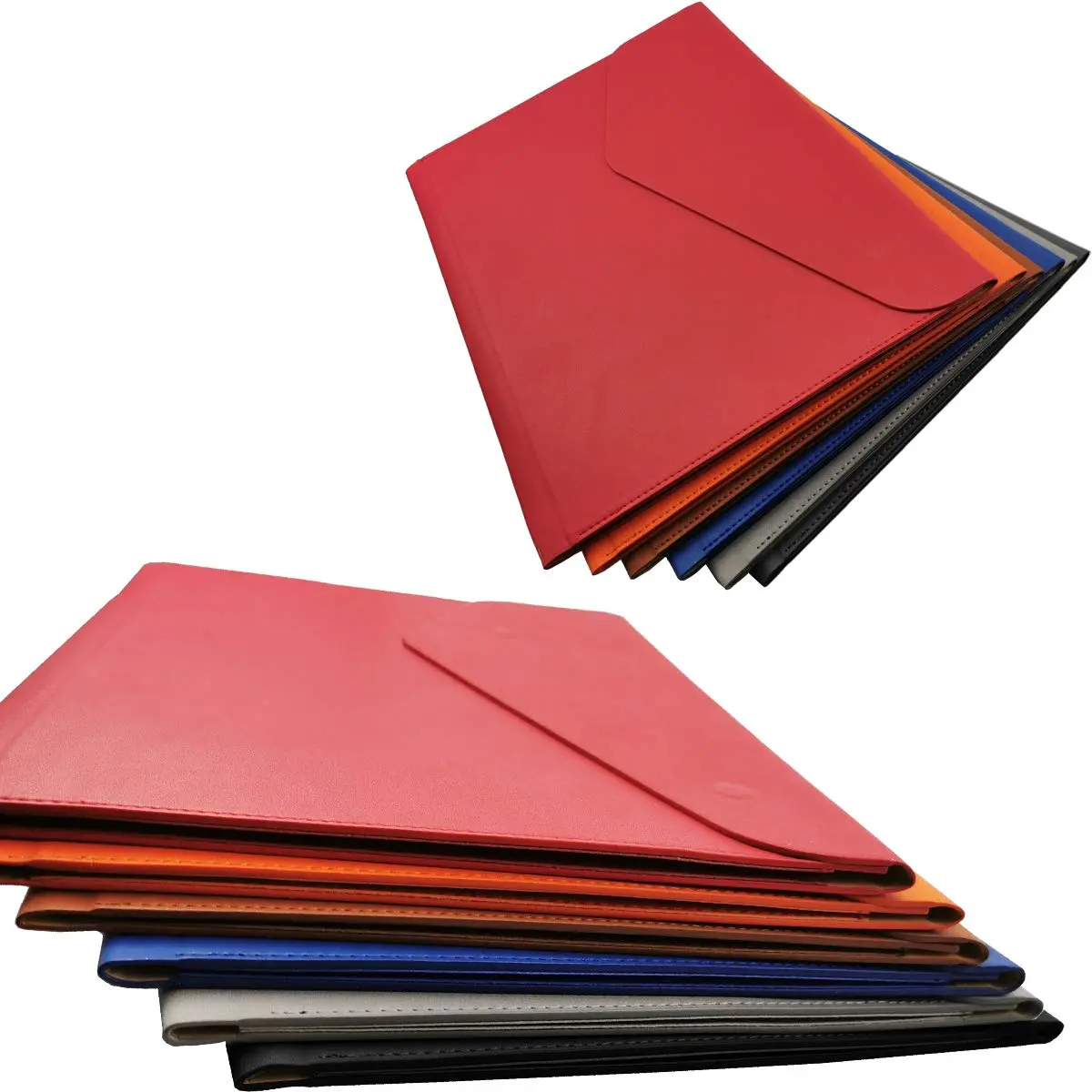 enyuwlcm PU Leather A4 File Folder Waterproof Document Holder Gray | Elegant & Large Capacity - view 7
