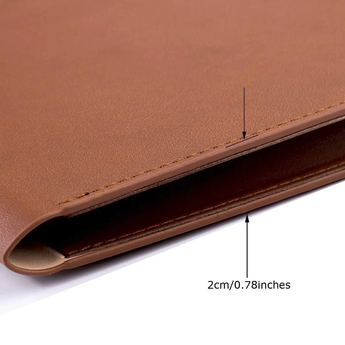 enyuwlcm PU Leather A4 File Folder Waterproof Document Holder with Magnetic Closure Brown | Elegant & Large Capacity - view 4