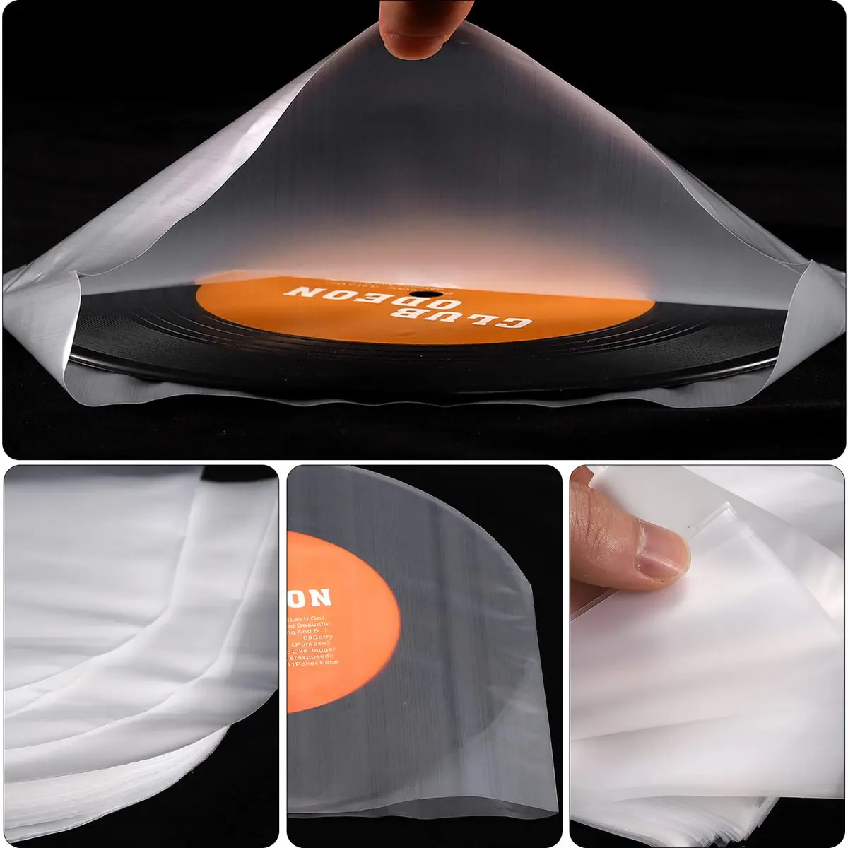 Facmogu 100PCS 10 Inch Anti-Static LP Inner Sleeves | Protect Your Vinyl from Dust & Scratches - view 2
