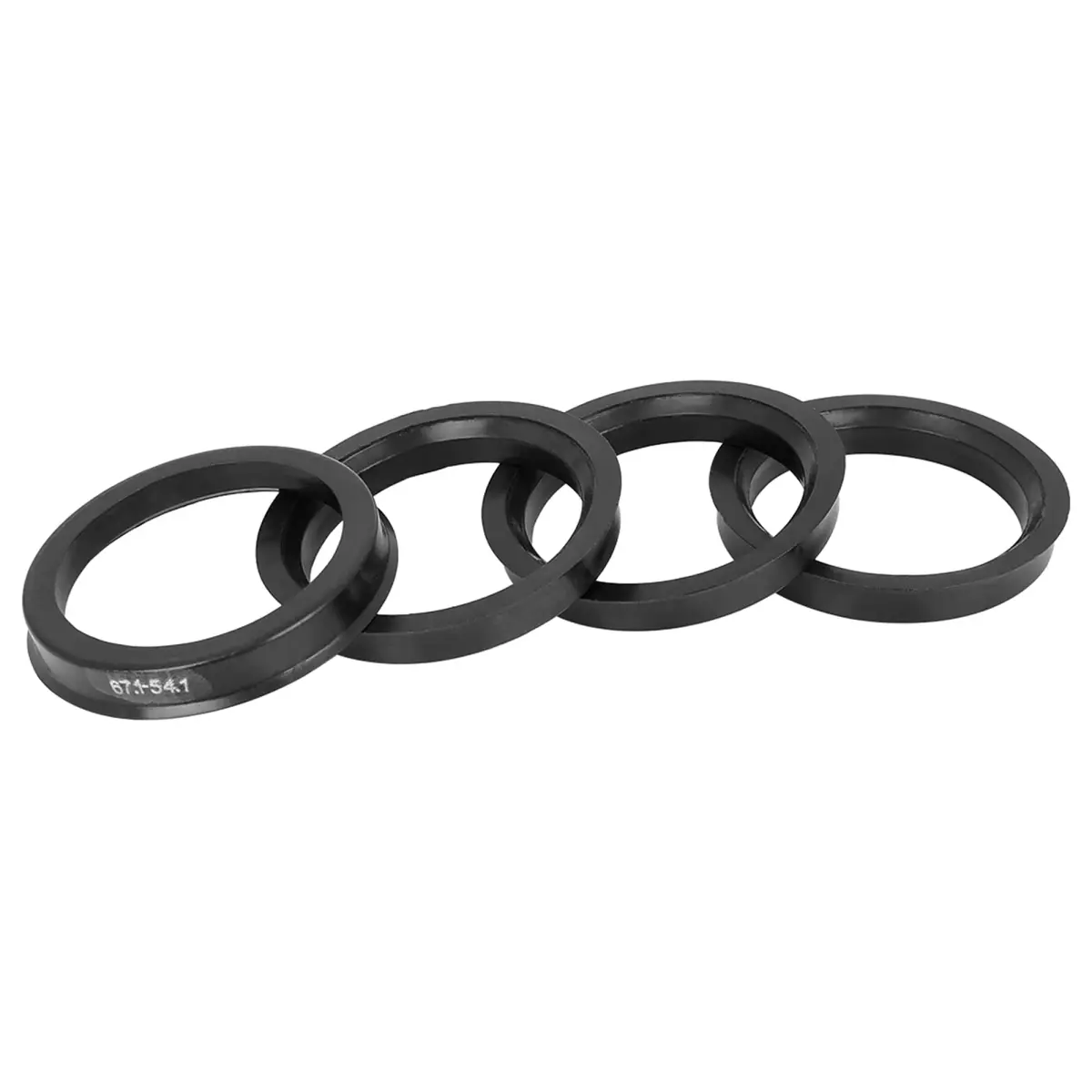X AUTOHAUX Black Plastic Hub Centric Rings 67.1mm OD to 54.1mm ID | Eliminate Steering Wheel Vibrations - main product image