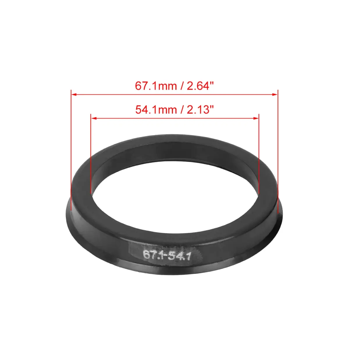 X AUTOHAUX Black Plastic Hub Centric Rings 67.1mm OD to 54.1mm ID | Eliminate Steering Wheel Vibrations - view 5