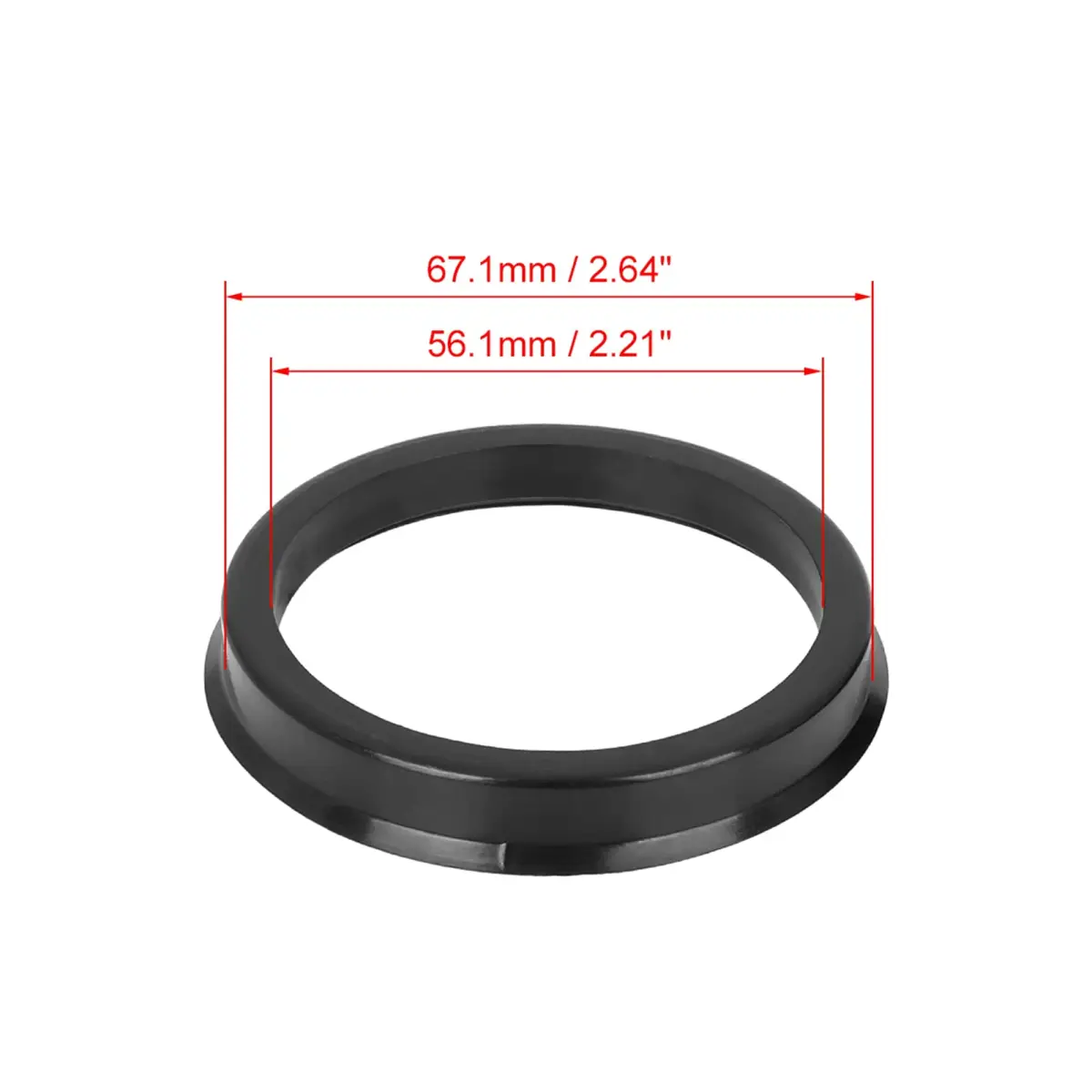 X AUTOHAUX Plastic Hub Centric Rings 67.1mm OD to 56.1mm ID Black | Eliminate Steering Wheel Vibrations - view 5