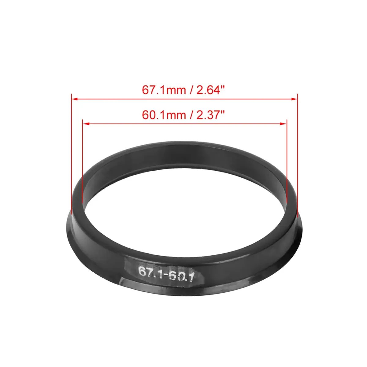 X AUTOHAUX Plastic Hub Centric Rings 67.1mm OD to 60.1mm ID | Eliminate Steering Wheel Vibrations - view 5