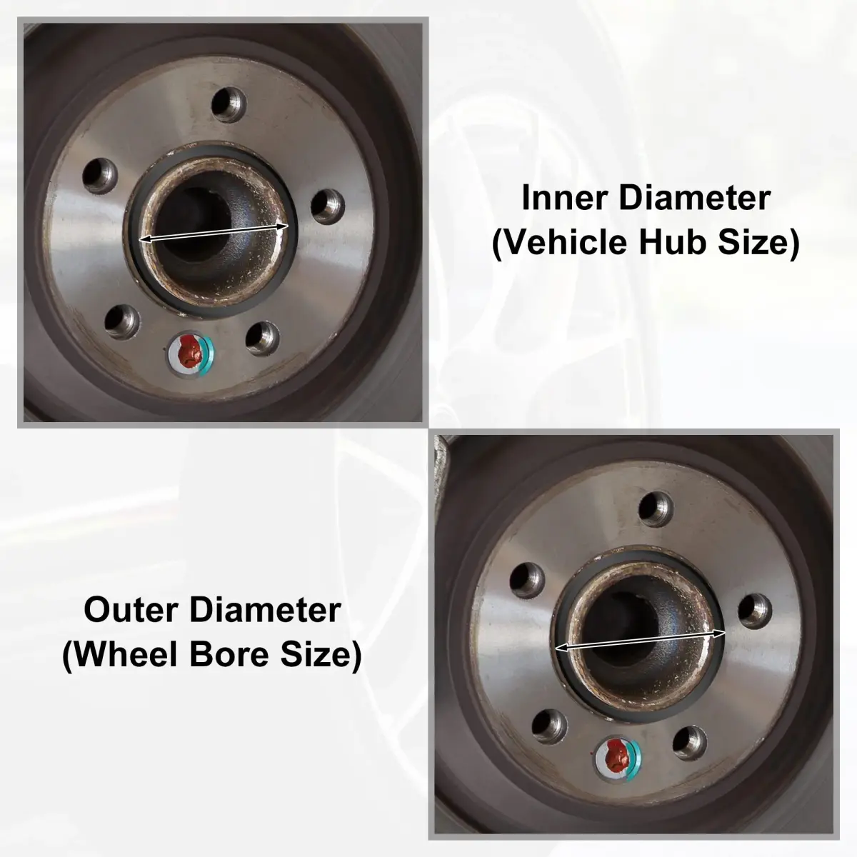 X AUTOHAUX Plastic Hub Centric Rings 67.1mm OD to 60.1mm ID | Eliminate Steering Wheel Vibrations - view 4