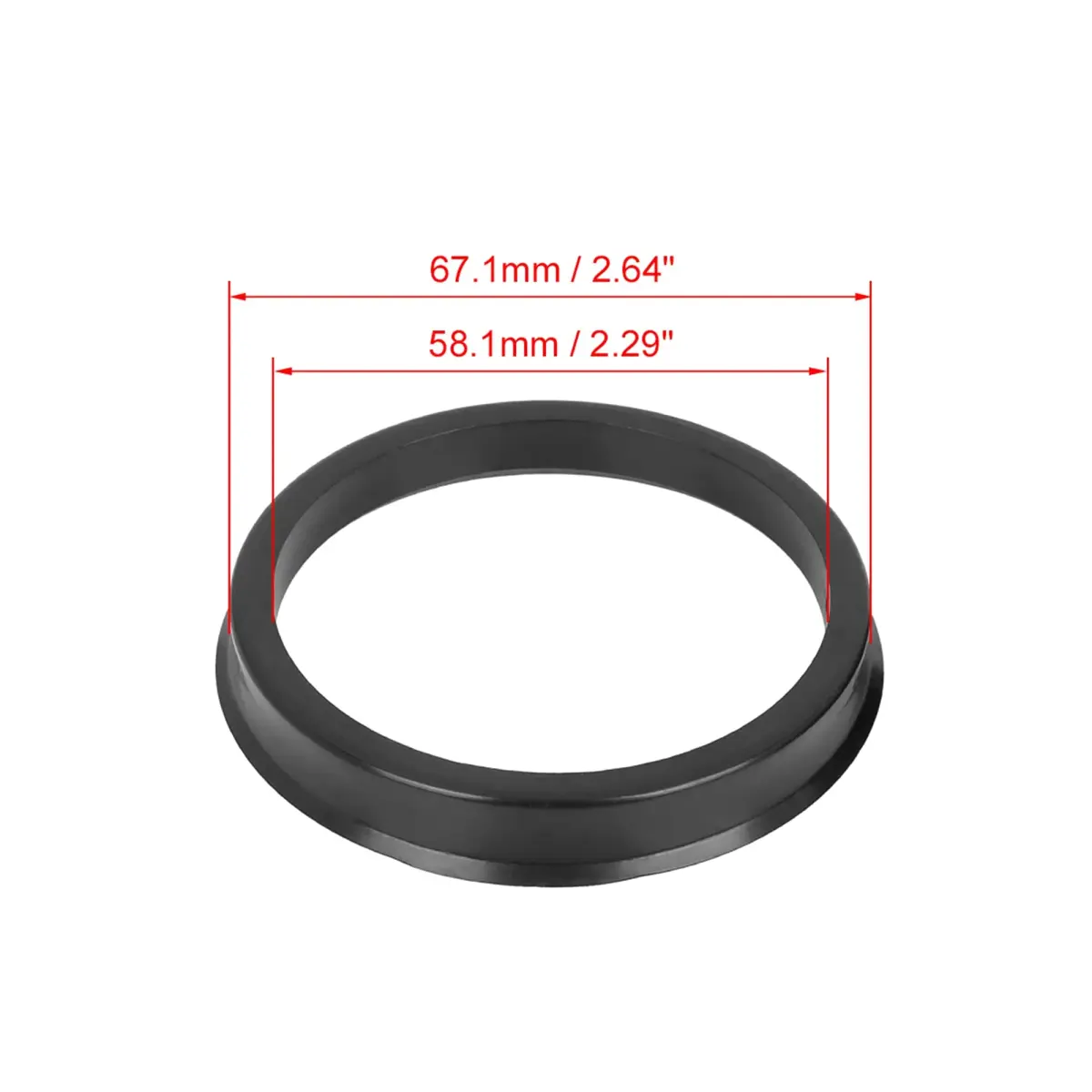 X AUTOHAUX Plastic Hub Centric Rings 67.1mm OD to 58.1mm ID, 4-Piece Set | Eliminate Steering Wheel Vibrations - view 5