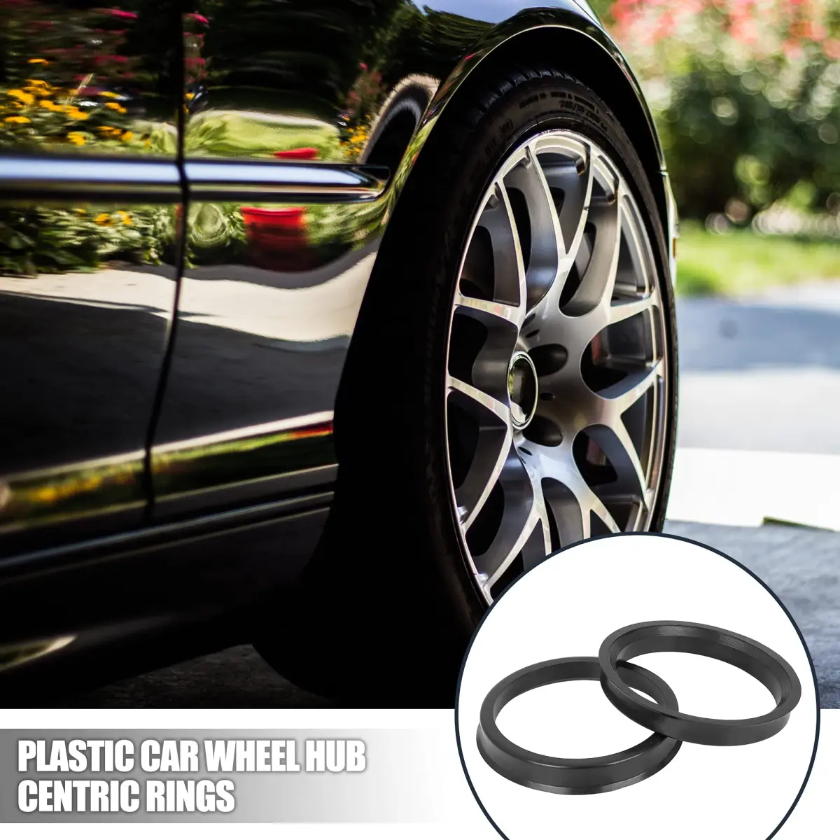 X AUTOHAUX Plastic Hub Centric Rings 67.1mm OD to 58.1mm ID, 4-Piece Set | Eliminate Steering Wheel Vibrations - view 2