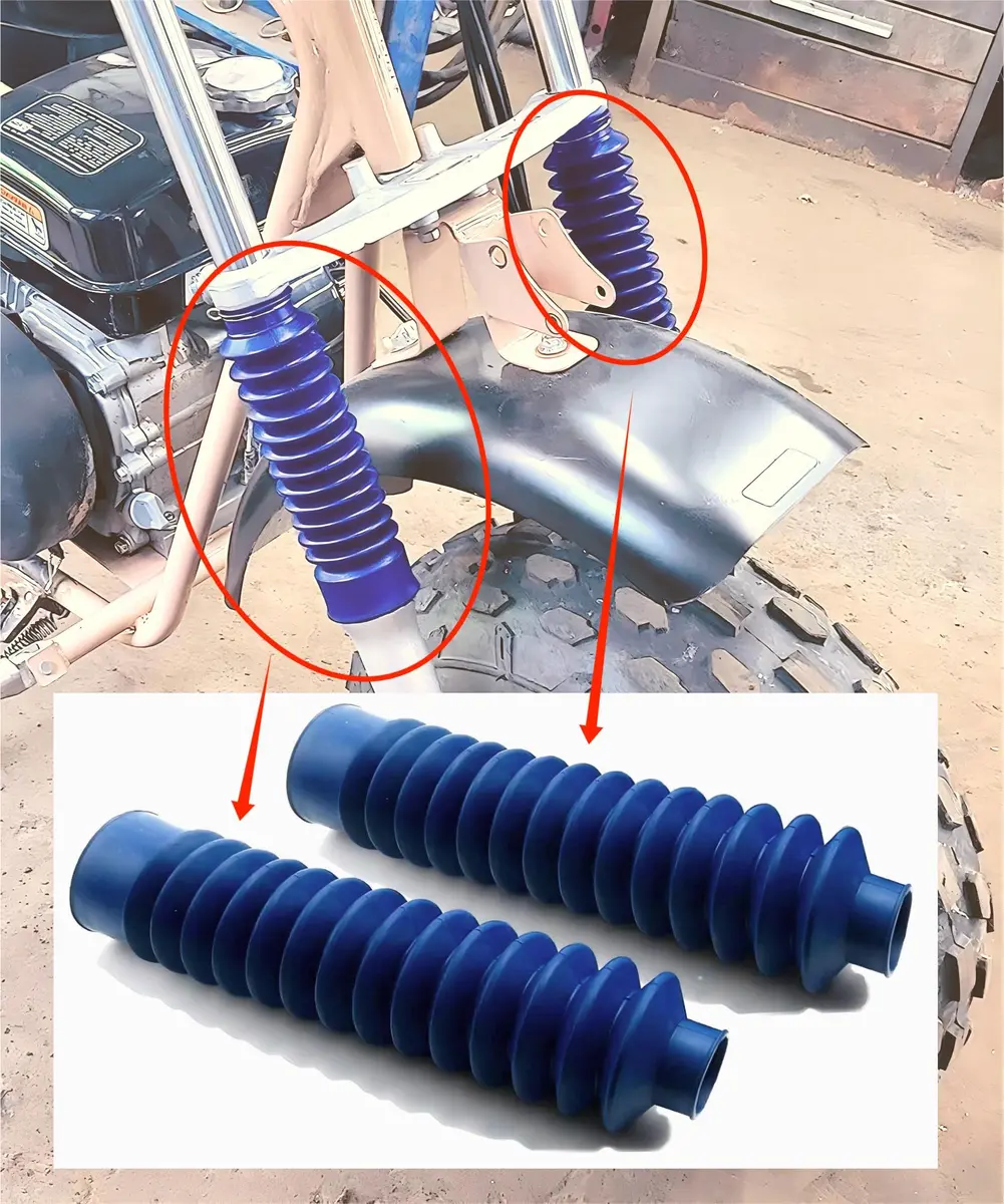 HCLLPS Universal Fork Boots for Honda ATC 200X 1983-1987 | Protects Fork Seals & Tubes - view 4