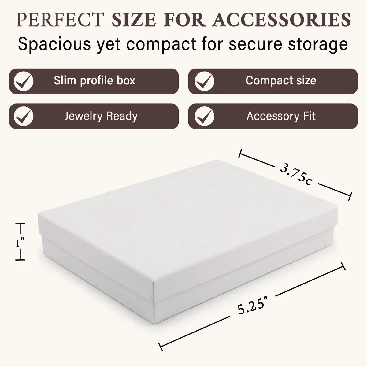 RJ Displays White Swirl Jewelry Gift Boxes 5.25" x 3.75" x 1" (25-Pack) | Protects Jewelry During Shipping - view 6