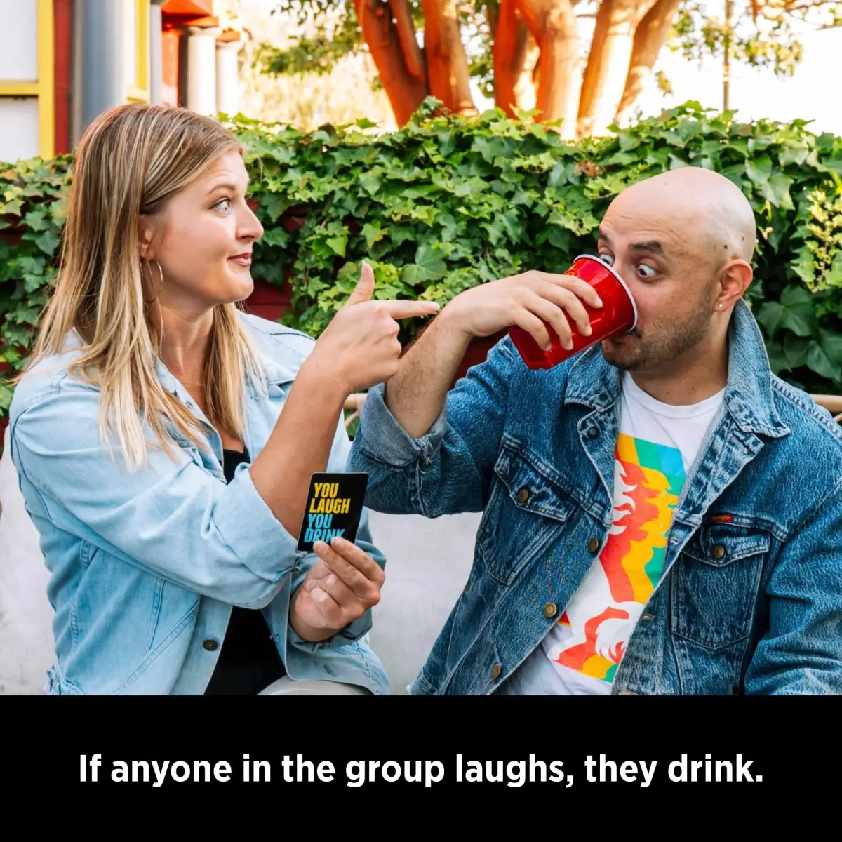 DSS Games You Laugh You Drink Party Game Tin | 150 Prompt Cards for Adults - view 3