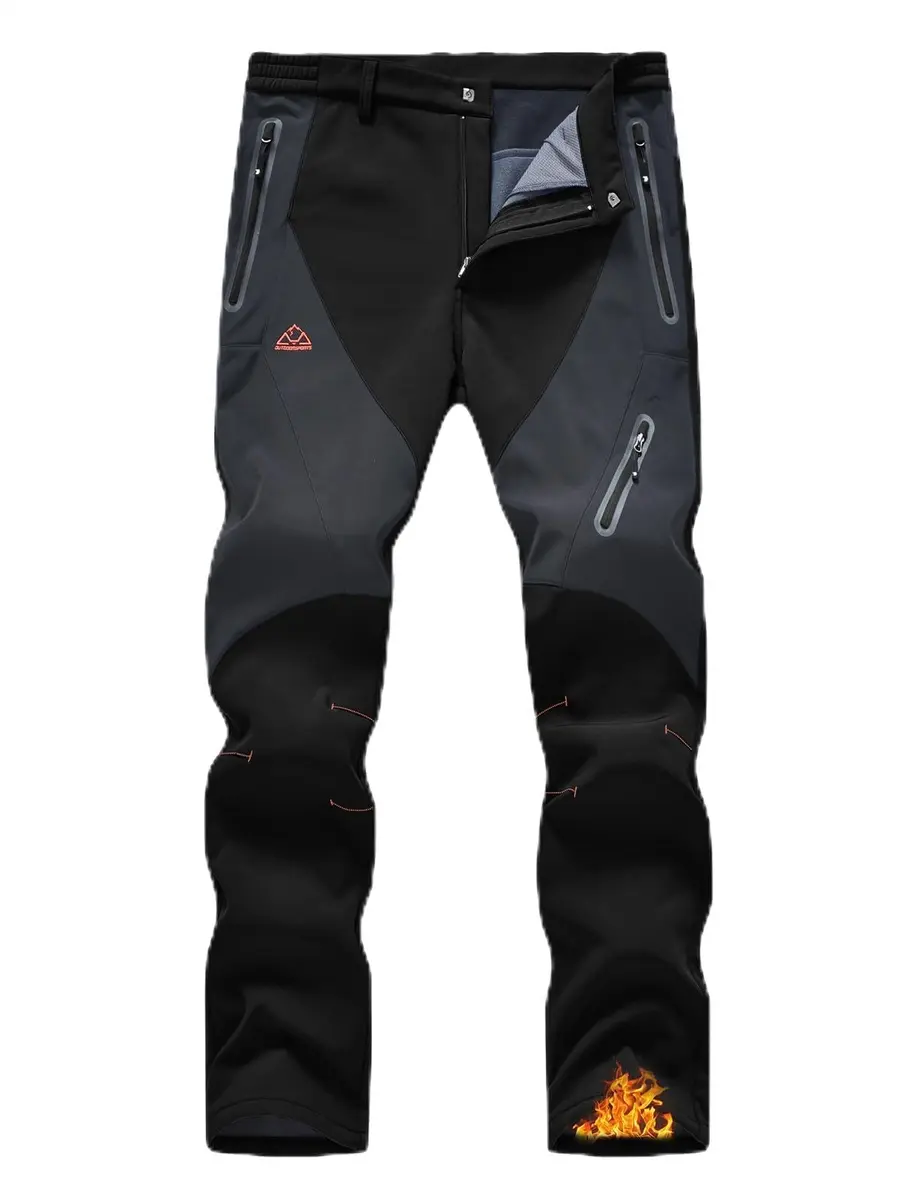 YSENTO Men's Snow Pants Fleece Lined Hiking Ski Winter Insulated Utility Work 40 | Water-Resistant & Warm - main product image