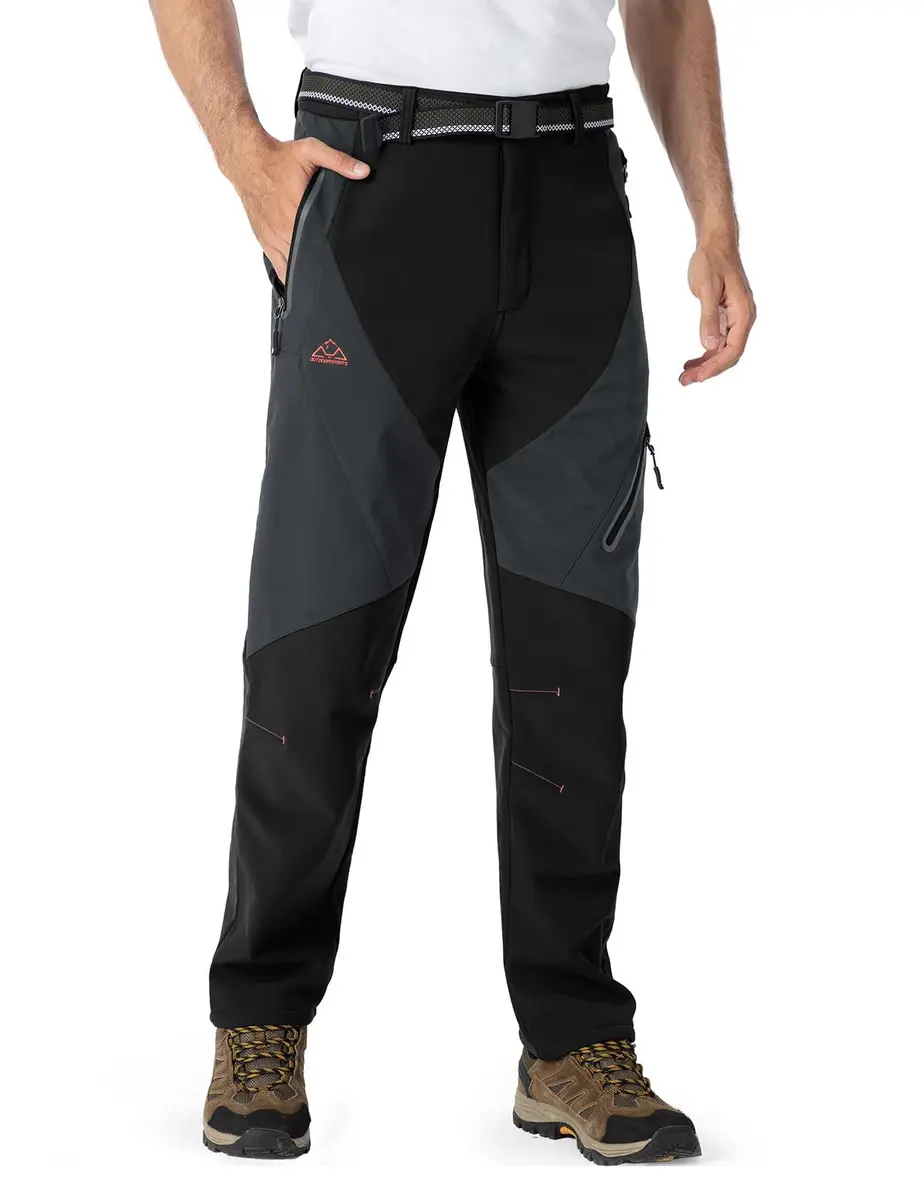 YSENTO Men's Snow Pants Fleece Lined Hiking Ski Winter Insulated Utility Work 40 | Water-Resistant & Warm - view 7