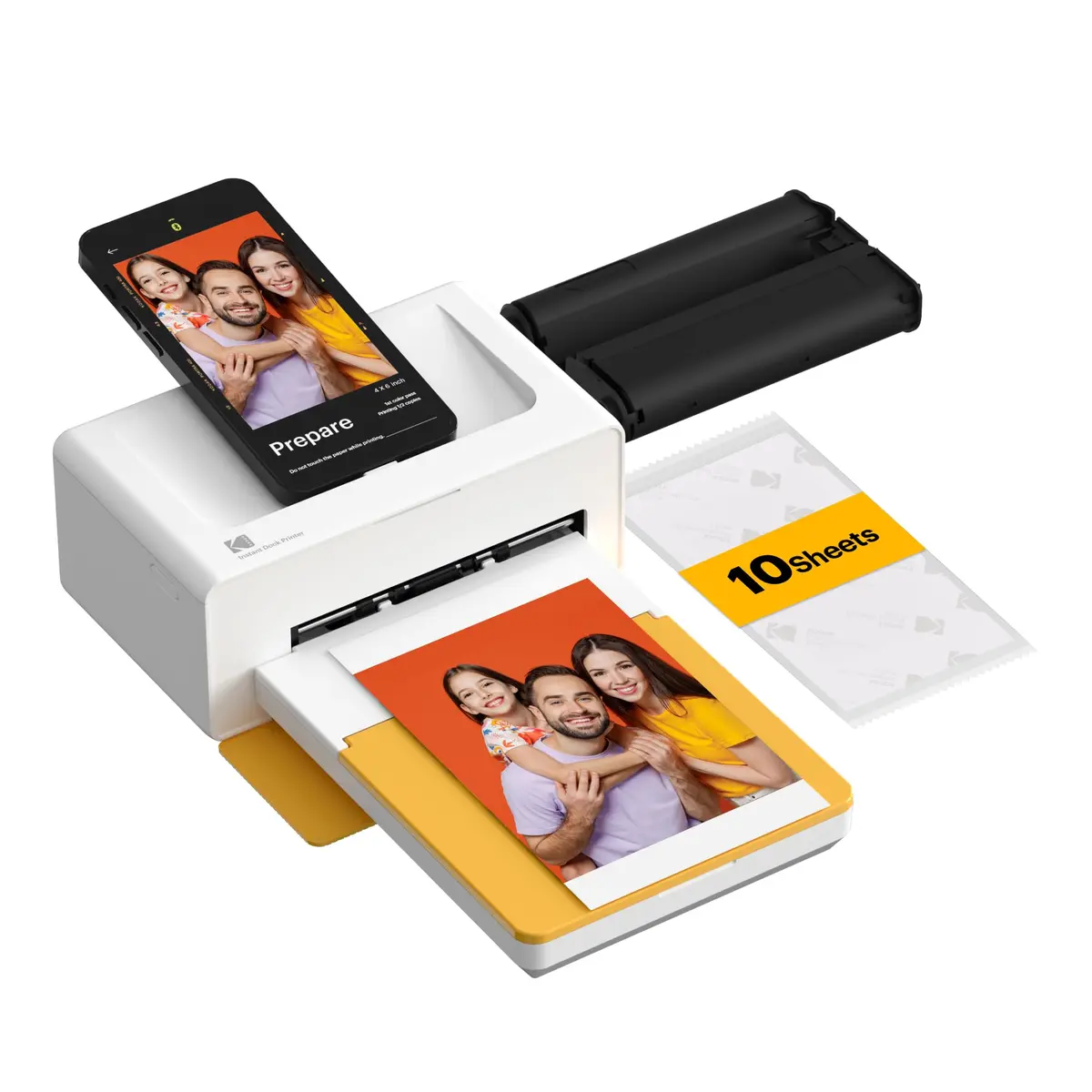 KODAK Dock Plus 4x6 Photo Printer with Docking Station & 10 Sheets | Prints 4x6 inch Photos Wirelessly - main product image