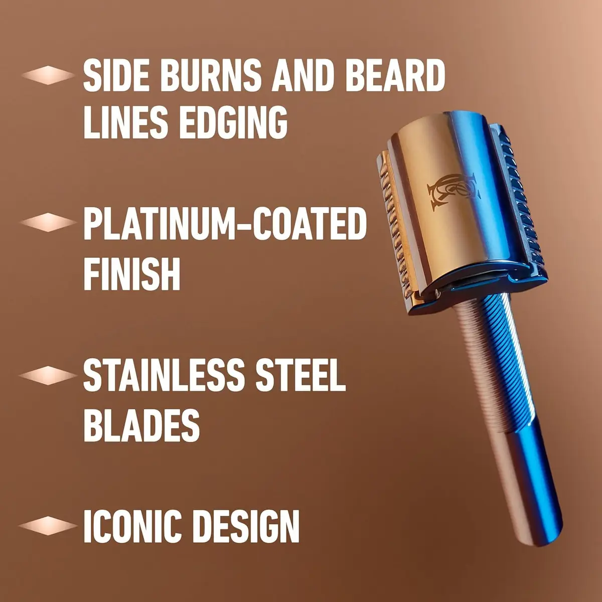 King C. Gillette Safety Razor with Chrome Plated Handle & 5 Platinum Blades | Classic Precision Shave - view 6