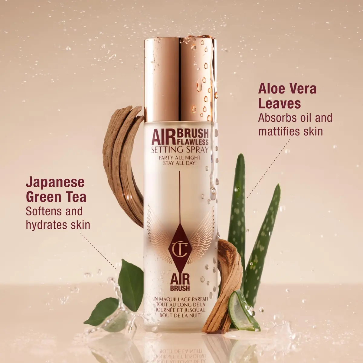 Charlotte Tilbury Airbrush Flawless Setting Spray - Hydrating & Waterproof | 3.38 Fl Oz | All-Day Makeup Lock & Hydration - view 7