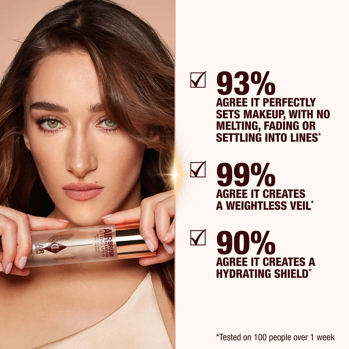 Charlotte Tilbury Airbrush Flawless Setting Spray - Hydrating & Waterproof | 3.38 Fl Oz | All-Day Makeup Lock & Hydration - view 3